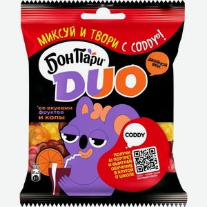 Мармелад Бон Пари Дуо со вкусами фруктов и колы 100г, 100 г