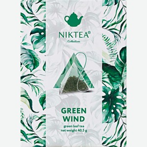 Зелёный чай Зеленый ветер Niktea 15пир 40 г