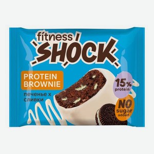 Пирожное протеиновое Брауни с ароматом печенья Fitnesshock 50г 50 г