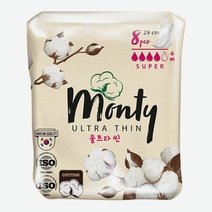MONTY Женские гигиенические прокладки ULTRA THIN SUPER PLUS, 1 шт.