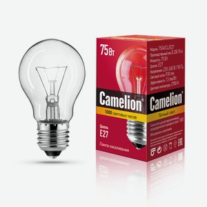 Camelion 75/A/CL/E27 (Эл.лампа накал.с прозрачной колбой, Л