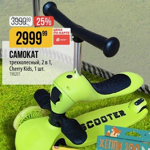 CAMOKAT трехколесный, 2 в 1, Cherry Kids, 1 шт.