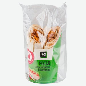 Ролл АШАН Красная птица с цыплёнком и овощами, 170 г