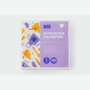 Салфетки бумажные 1 слой, 100 шт 1000 г