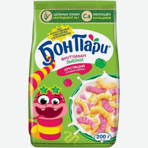 Готовый завтрак Бон Пари фруктовые змейки 200г, 200 г