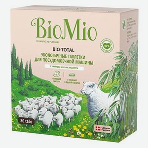 Таблетки для посудомоечных машин BioMio Bio-Total с эфирным маслом эвкалипта, 30 шт по 20 г