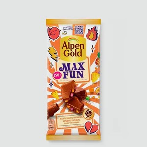 Шоколад молочный «Alpen Gold Max Fun» c фруктовыми кусочками, 140 г