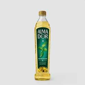 Масло подсолнечное «Almador» c ароматом базилика, 750 мл