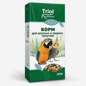 Корм для крупн. и средн.попугаев Триол 500г