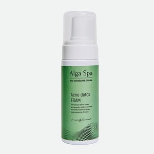 ALGASPA Очищающая детокс-пенка для жирной и проблемной кожи Acne detox, цвет: Белый, 150 мл
