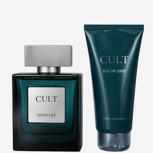 CULT Подарочный набор Show Off, Парфюмерная вода, спрей 100 мл + Бальзама после бритья 100 мл