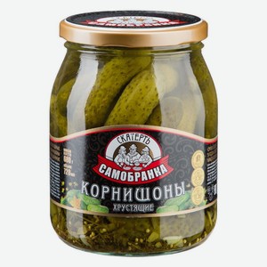 Корнишоны СКАТЕРТЬ-САМОБРАНКА Марин. хрустящие с/б (Россия)