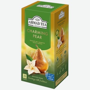 Чай Ahmad Tea Чарующая Груша с грушей и ванилью зелёный листовой, 37.5г, 38 г