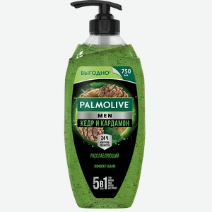 Гель для душа мужской PALMOLIVE Men Кедр и кардамон 5в1, 750мл