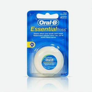 Зубная нить  Oral-B  Essential Floss мятная, 50 м