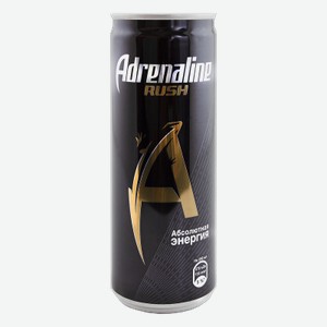 Напиток безалкогольный энергетический  Adrenalin Rush , 0,33 л