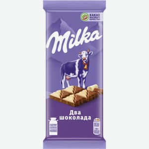 Шоколад Milka Молочный Два Шоколада 73Г