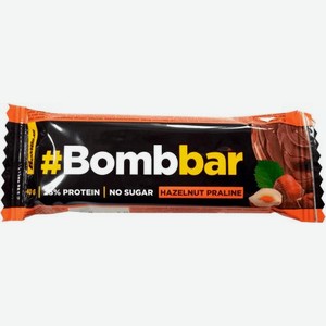 Батончик глазированный Bombbar Фундучное пралине 40г 40 г