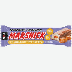 Батончик протеиновый маршмеллоу Marshick Соленая карамель без сахара 30г