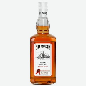 Виски Bill Mclean купажированный 40% 500мл, 500 мл