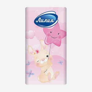 Платочки бумажные, Лилия, 6 шт.