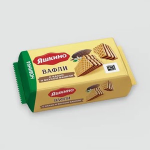 Вафли «Яшкино» с какао и вкусом ванили, 200 г