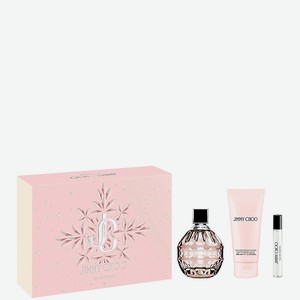 JIMMY CHOO Подарочный набор женский Jimmy Choo Eau de Parfum, Парфюмерная вода, спрей 100 мл + лосьон для тела 100 мл + миниатюра 7,5 мл