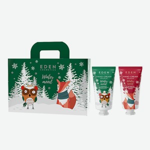 EDEN Подарочный набор новогодний Крем для рук RED с эфирными маслами + Крем для рук GREE, 2 шт