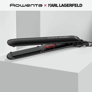 ROWENTA Выпрямитель для волос 2в1 Karl Lagerfeld Easyliss SF161LF0, с керамико-турмалиновым покрытием, черный/красный