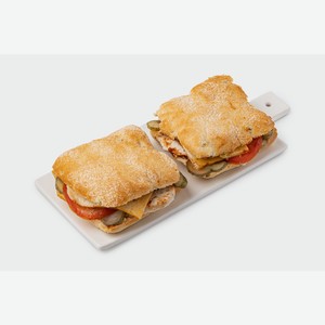 Мини-чиабатта с курицей, сыром  Гауда  и соусом барбекю 300 г