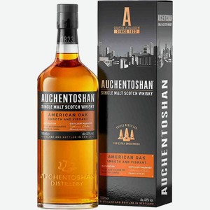 Виски Auchentoshan American Oac в подарочной упаковке 40% 0.7л, 700 мл