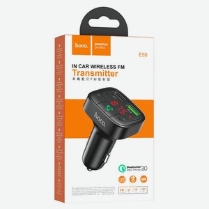 Трансмиттер Hoco Bluetooth в прикуриватель черный E59