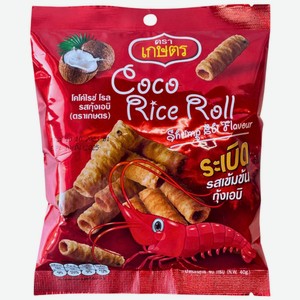 Роллы Kaset кокосовые из рисовой муки со вкусом Креветки замороженные, 40г