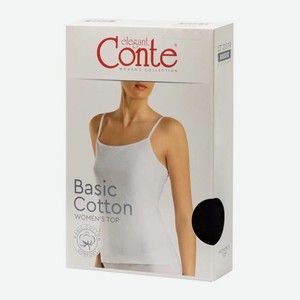 Топ женский на тонких лямках белый Basic р.xs-xl Conte в ассортименте 82 г
