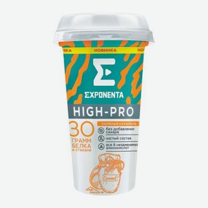 Кисломолочный напиток Exponenta High-Pro обезжиренный солёная карамель 250г 250 г