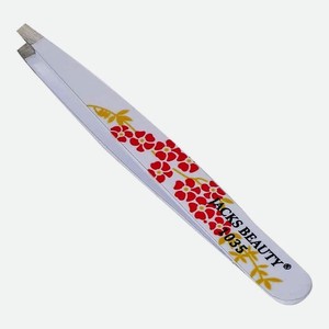 JACKS.BEAUTY Пинцет для бровей скошенный, цвет: Белый, 1 шт