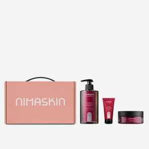 NIMASKIN Подарочный набор женский гель для душа + крем для тела + крем для рук, 600 мл