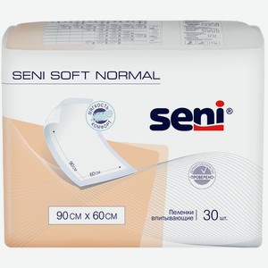 Пеленки впитывающие SENI SOFT NORMAL 90 x 60 по 30 шт