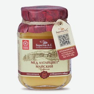 Мёд Берестов А.С. Избранное Алтайцвет Майский цветочный, 200г, 200 г