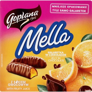 Мармелад JUTRZENKA Mella в шоколаде со вкусом апельсина, 190г