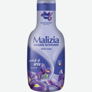 Пена для ванны MALIZIA Iris petals с лепестками ириса, 1000мл