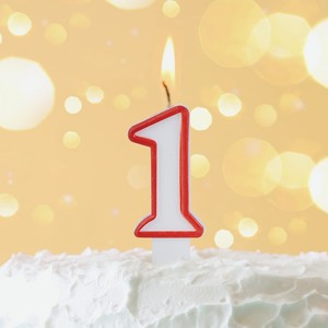 Свеча с держателем  Цифра , Party, в ассортименте