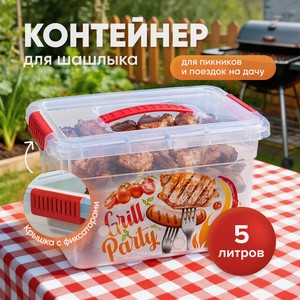 Контейнер для шашлыка, Funbox, 5 л, в ассортименте