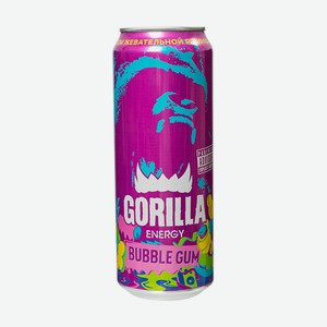 Напиток энергетический  Sugar Free , GORILLA, 450 мл, безалкогольный, газированный, в ассортименте