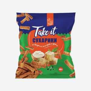 Сухарики ржано-пшеничные Take It/OP N GO Холодец и хрен 40 г