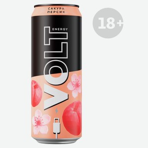 Напиток энергетический Volt со вкусом сакуры и персика, 450 мл