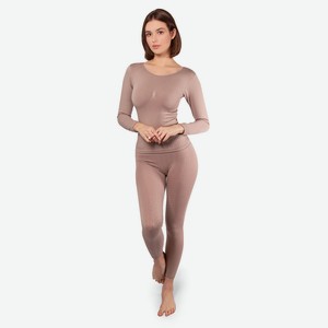 DL002 Термофутболка женская с круглым вырезом бежевый,50-52(L)