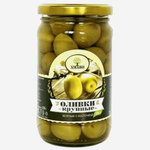 Оливки Amado Зеленые с косточкой крупные 350 г