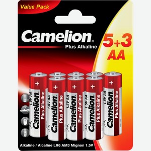 Батарейки CAMELION АА, напряжение 1,5В, емкость 2700мАч, Арт. 14133, 8шт