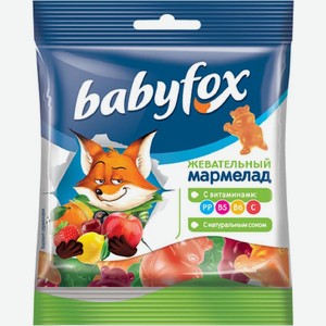 Мармелад Жевательный бегемоты Babyfox 30г